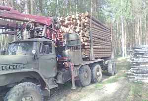 Урал 4320 лесовоз с гидроманипулятором