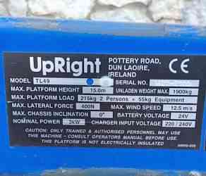Электрический коленчатый подъёмник UpRight TL-49
