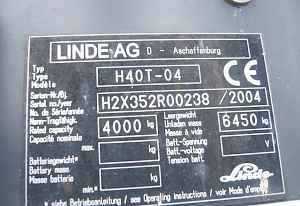Погрузчик вилочный Linde AG H40-T-04